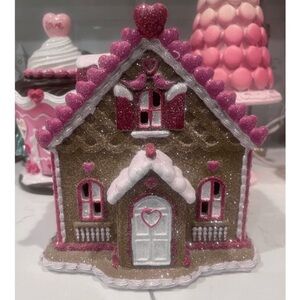 Tik Tok Viral Cupcakes & Cashmere Christmas Pink Light up LED Gingerbread House